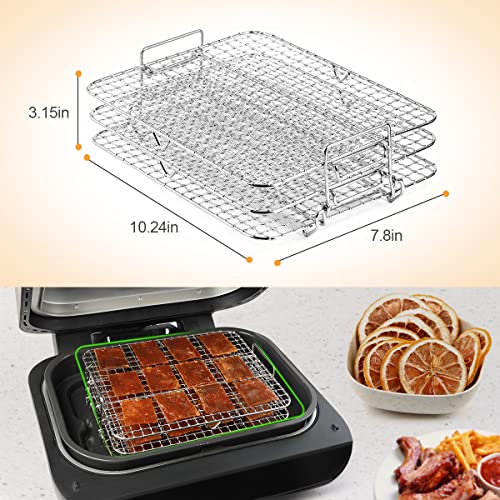 Aieve Air Fryer Rack, MultiLayer Dehydrator Rack Accessories Compatible with Ninja Foodi Grill