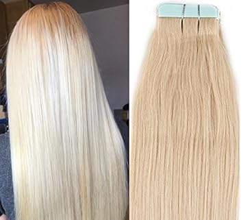 18 100grs 40pcs 100 Human Tape In Hair Extensions 60 White