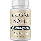 Santo Remedio NAD+ Supplement, Healthy Aging &amp; Cellular Health, 60 Capsules | Clinically Studied Ingredients Supports Brain Cell Function, Cellular Renewal &amp; Strengthens the Immune System - Women &amp; Men