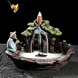 MeiHao Ceramic Backflow Incense Holder Incense Incense Burner Cones Stick Holder for Home Office Decor
