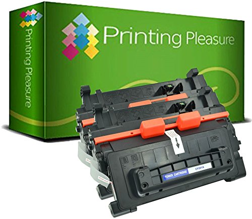 Printing Pleasure Twin-Pack CF281A 81A Black Compatible Toner Cartridges for use in HP LaserJet Enterprise M604dn, M604n, M605dn, M605n, M605x, M606dn, M606x, MFP M630dn, M630f, M630h, Flow MFP M630z