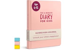 URBESTSELF 6-Minute Kids Diary – Journal for Kids 6-12 to Develop a Happy Self Mindfulness and Positive Habits – Kids Gratitude Journal for Girls & Boys