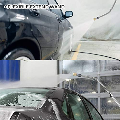 CAVEEN Jet Car Washer Power Hose Nozzle, Magic High Pressure Wand, Flexible Water Hose Nozzle Sprayer Extendable Home Garden Car Washing Glass Window Cleaning