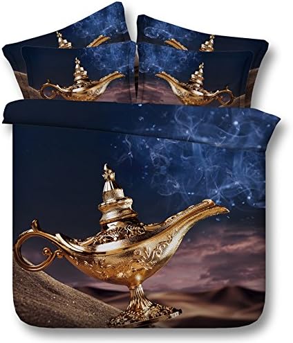 WARMYIY-3D HD Digital Print Bedding Set Comforter shell/ Quilt Cover Set 4pcs, including 1 Comforter shell/ Quilt Cover, 1 bed sheet, 2 pillowcases Twin Full Queen King Size