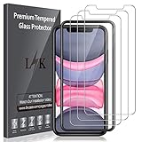 [3 Pack] LK Screen Protector for iPhone XR 6.1, Tempered Glass with Lifetime Replacement Warranty
