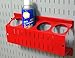 Wall Control Pegboard Spray Can Holder Bracket and Aerosol Can Organizer Pegboard and Slotted Tool Board - Red