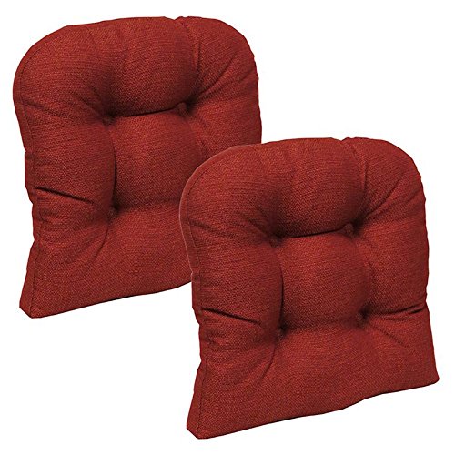 Klear Vu Gripper Omega Tufted Dining Chair Cushion - Set of 2