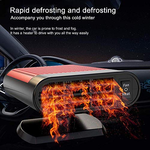 Colilove Car Heater, Portable Car Heater, Windshield Car Heater Cooling Fan,12V 150W Fast Heating Defrost Defogger, Auto Ceramic Heater Fan Plug in Cigarette Lighter, 360° Rotating Heating Quickly
