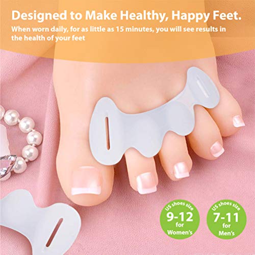 Toe Separators to Correct Your Toes, Foot Fitness and Balance, Soft for