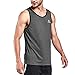 OGEENIER Men's Dry Fit Workout Tank Tops Muscle Gym Sleeveless T-Shirts Fitness Bodybuilding Running Tank Top Shirt,Grey,M