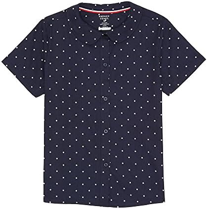 Girls' Short Sleeve Peter Pan Collar Blouse (Standard & Plus)