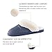 Womens Slipper Faux Fur Fluffy Slip-On House Suede Fur Lined/Anti-Skid Sole, Indoor & Outdoor, Blue, Asian43-44 Tag290/MS 44-45