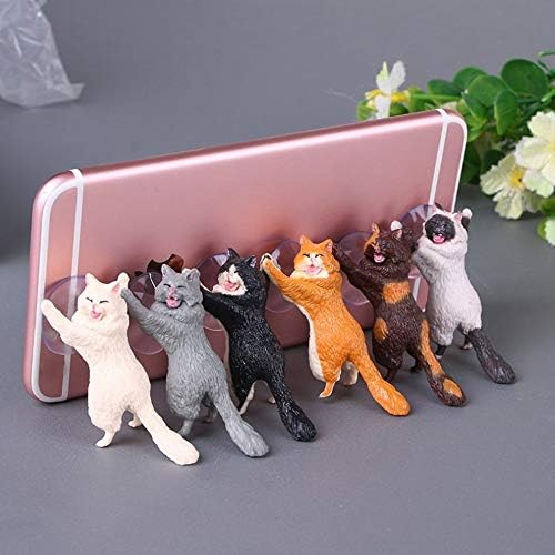 Phone Holder Cute Cat Support Resin Mobile Phone Holder Stand Sucker Tablets Desk Sucker Design Smartphone Holder