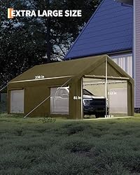 GarveeLife 10x20 Ft Carport, Car Port with 200g PE