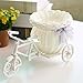 Tricycle Flower Basket SOLEDI Plastic White Bike Flower Vase Storage Container For Party Wedding Living Room Table Home Garden Decoration Random Color