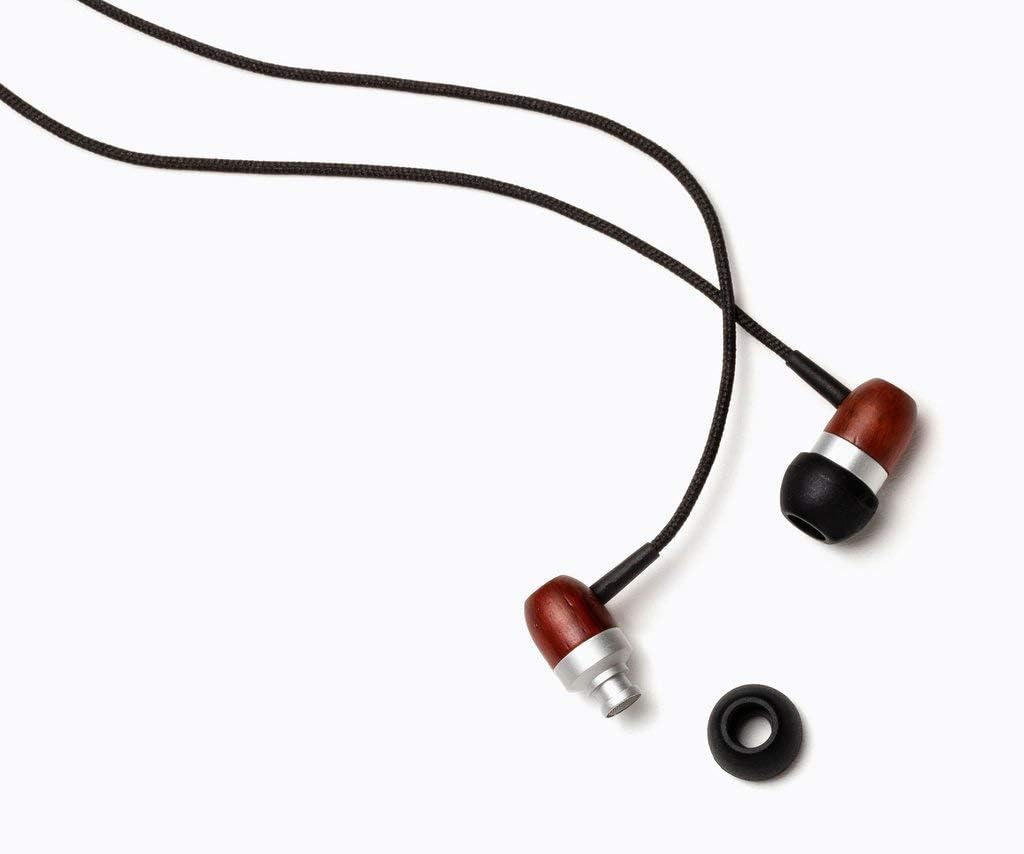 Symphonized GLXY Premium Genuine Wood In-ear Noise-isolating Headphones with Mic and Nylon Cable (Cherry) - Image 4