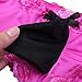 FEESHOW Men's Lace Bikini Briefs Sissy Pouch Underwear Hipster Crossdress Panties Rose X-Large (Waistline 32.0-38.0
