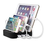 MixMart 3-Port USB Charging Station Docks for Multiple Devices like iPhone/ iPad/ Universal Smart Phones and Tablets