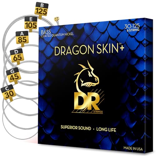 DR Strings Dragon Skin+ DBS6-30 – E-Bass Medium 30-125 6-Saiter