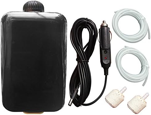 Roomax Car Battery Aerator Fish Bubbler Ajustable Air Flow for 25-100 Gallons Fish Bucket Box Dual Outlets