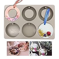 Silicone Wax Molds, KOOTIPS Round Ring Resin Jewelry Molds Making with Hanging Hole for DIY Jewelry Craft Making