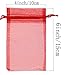 SumDirect 100Pcs 4x6inch Sheer Drawstring Organza Jewelry Pouches Wedding Party Christmas Favor Gift Bags (Red, 1 Count (Pack of 100))