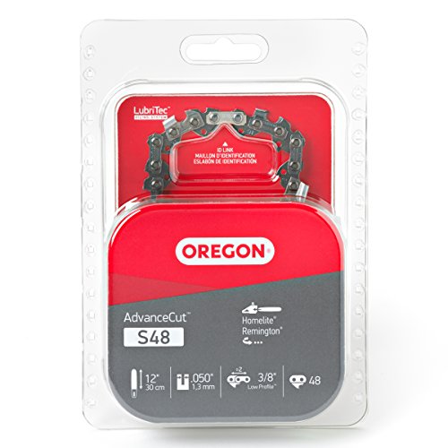 Oregon S48 AdvanceCut Replacement Chainsaw Chain for 12-Inch Guide Bars, 48 Drive Links, Pitch: 3/8