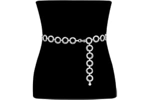 O Ring Metal Waist Chain Belt Women Girls Adjustable Body Link Belts Fashion for Jeans Dresses