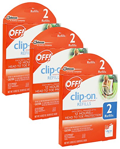 Off! Clip On Insect Repellant Refill, 3 Packs of 2 (6 Total)