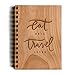 Eat Well Travel Often Laser Cut Wood Journal (Notebook / Birthday Gift / Gratitude Journal / Handmade)