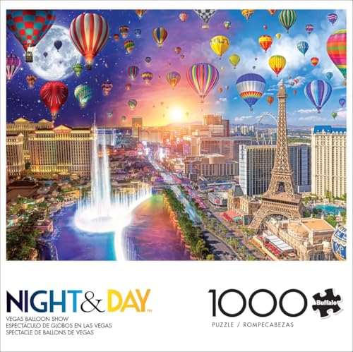 Buffalo Games - Lars Stewart - Vegas Balloon Show - 1000 Piece Jigsaw Puzzle for Adults -Challenging Puzzle Perfect for Game Nights - Finished Size is 26.75 x 19.75