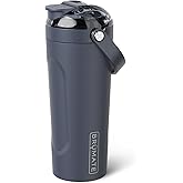 BrüMate MultiShaker Blender Shaker Bottle | 100% Leakproof Insulated Stainless Steel | Pre Workout and Protein Shaker Bottle for the Gym | 25oz (Nightfall Blue)