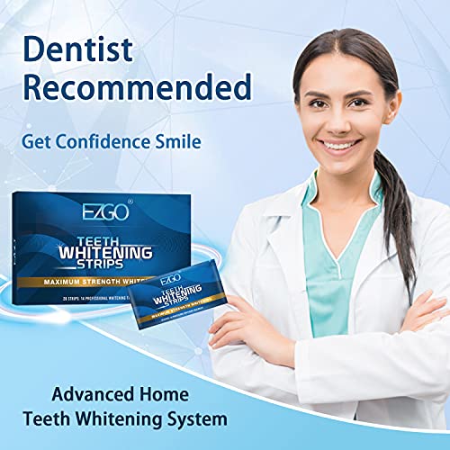 EZGO Teeth Whitening Strips, 28 NonSensitive White Strips Teeth