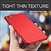 iPhone 8 Case,iPhone 7 Case, HUMIXX Thin Sleek Fully Protective (Naked Phone Texture) Matt Finish Hard Case Cover for iPhone 7 iPhone 8[Skin Series] (Red)