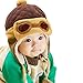 Fullkang Baby Boys Earflap Hat, Winter Warm Pilot Aviator Crochet Caps (Coffee)