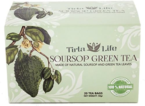 Tirta Life Premium Soursop / Graviola / Guayabano Green Tea - 80 Tea bags (4 Packs)