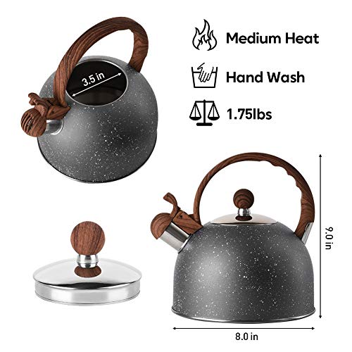 Tea Kettle, VONIKI 2.5 Quart Tea Kettles Stovetop Whistling Teapot