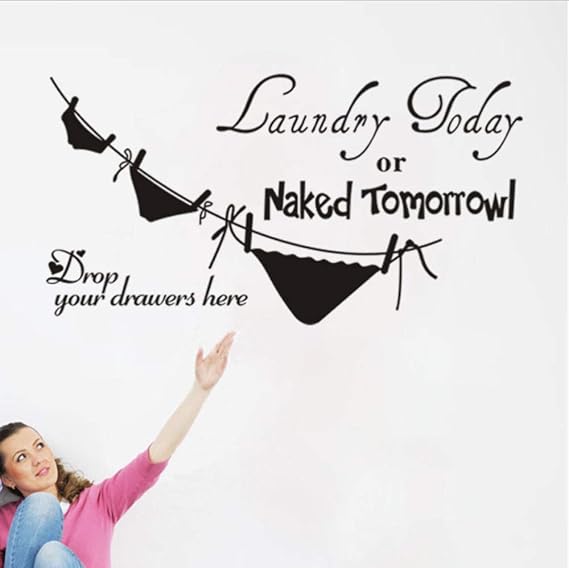 Wandaufkleber Wandkunst Laundry Today Wohnkultur Aufkleber Bad
