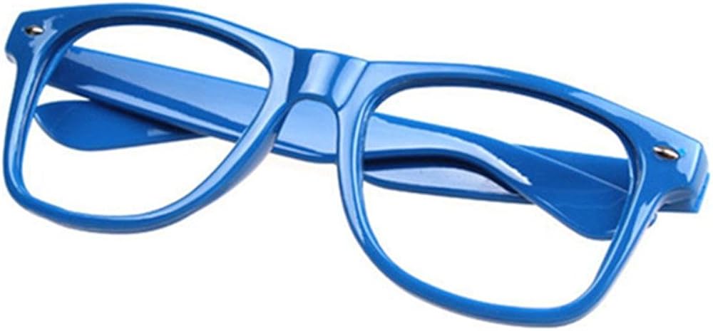 FancyG Classic Retro Fashion Style Clear Lenses Glasses Frame Eyewear - Orange: Clothing