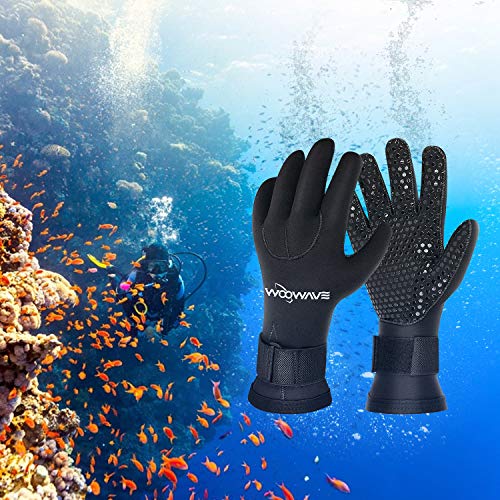 image for WOOWAVE Diving Gloves 3mm Premium Double-Lined Neoprene Wetsuit Gloves