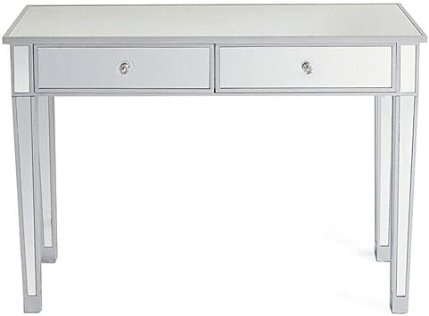Amazon Com Moralty Mirrored 2 Drawer Console Table Mirrored Side