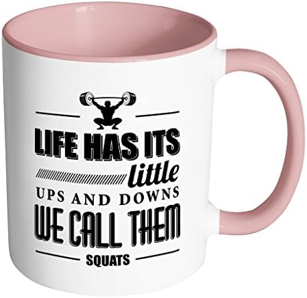 Novelty Fitness &amp; Workout Motivation Ceramic Coffee &amp; Tea Mug - Modern White Color - Funny Quote