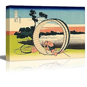 Fuji viewed from Rice Fields in Owari Province from Thirty-six Views of Mount Fuji by Katsushika Hokusai -12" x 18"