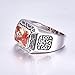 BONLAVIE Men's 8X12mm 6.75ct Created Morganite 925 Sterling Silver Engagement Ring Wedding Band
