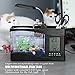 Mini Fish Tank, Multifunctional USB Rechargeable Mini Fish Tank Illuminate Aquarium with Clock Function LED Light Table Decoration (Black)thumb 4
