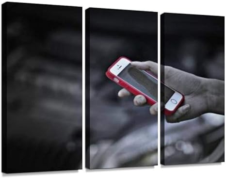 Amazon Co Jp アップ 人物 手 スマホ ボンネット 若い 車 代 スマートフォン 電話 女性 趣味 お出かけ 屋外 レジャー 携帯 ドライバー 外ポスター パネル 現代壁の絵 壁掛け 部屋飾り 背景絵画 壁アート 完成品 3枚セット すぐ飾る ホーム キッチン