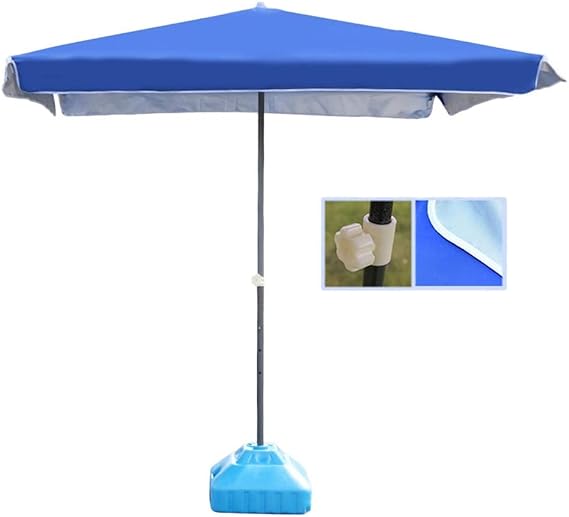 DX Sombrillas Patio Rectangular Azul Sombrilla Mesa de Mercado al Aire