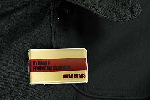 The Mighty Badge   Kit for Inkjet Printers, Gold  1.50" X 2.75" Badges, 10/PK - includes NamePrint Graphics Software