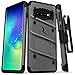 ZIZO Bolt Series for Galaxy S10 Case with Kickstand Holster Lanyard - Gun Metal Gray