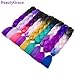 BeautyGrace 5 Packs Ombre Jumbo Braiding Hair Extensions Kanekalon Synthetic Ombre Braid Hair Expressions (24 inch, Purple-Blue-Violet)